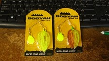 Booyah "micro pond magic" spinnerbaits, 1/8 oz, 2 ct, 2 colors, free shipping
