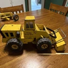 Tonka Vintage Yellow/Black/Gray Diecast Metal Loader Construction Vehicle Toy