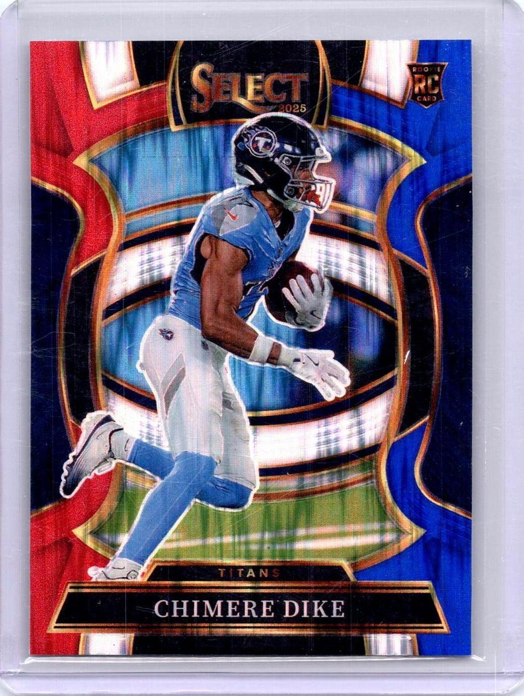2025 Panini Select #27 Chimere Dike Black and Blue Prizm Shock