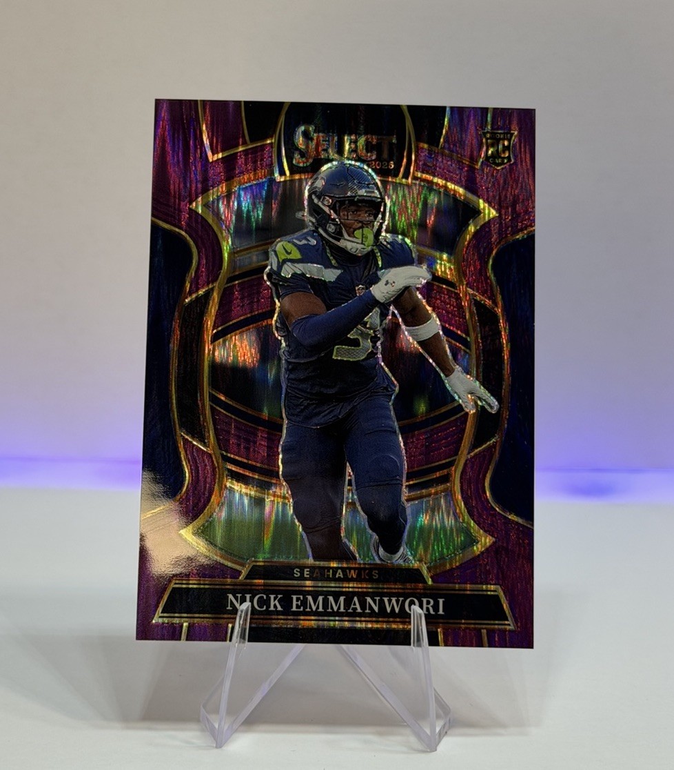2025 Select Football #15 Nick Emmanwori RC PURPLE SHOCK PRIZM 13/699 SEAHAWKS