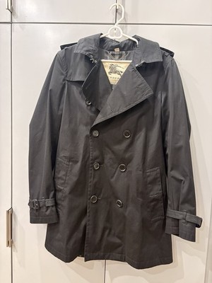 Men s Burberry Trench Coat Black IT 46 180/88A (No belt)