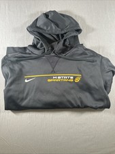 Size L - Nike Michigan State Grey Thin Sweatshirt Drifit Hoodie Team Issue
