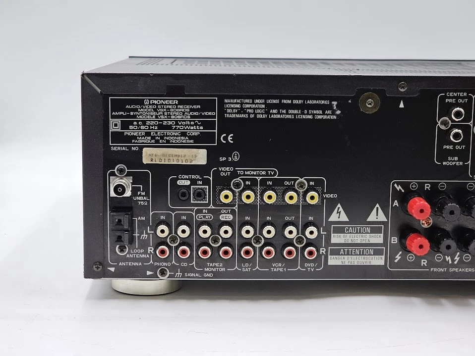 Pioneer VSX-806RDS Stereo Receiver - Used, Cosmetic Wear, Working - Image 4 of 4