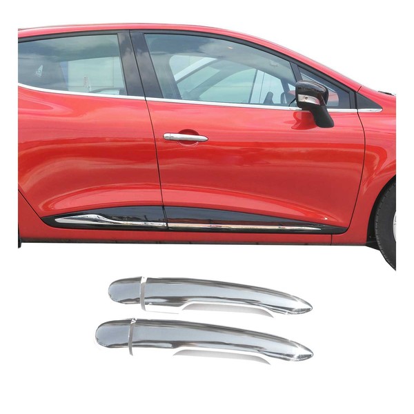 Chrom TüRgriff Blende FüR Renault Clio 2012-2019 2-TüR Edelstahl 4Tlg-image