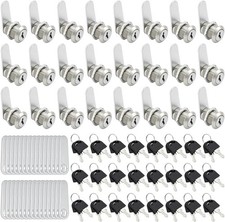 30 Pack Cabinet Locks with Keys, 5/8" Cam Keyed Alike Tool Box Platinum