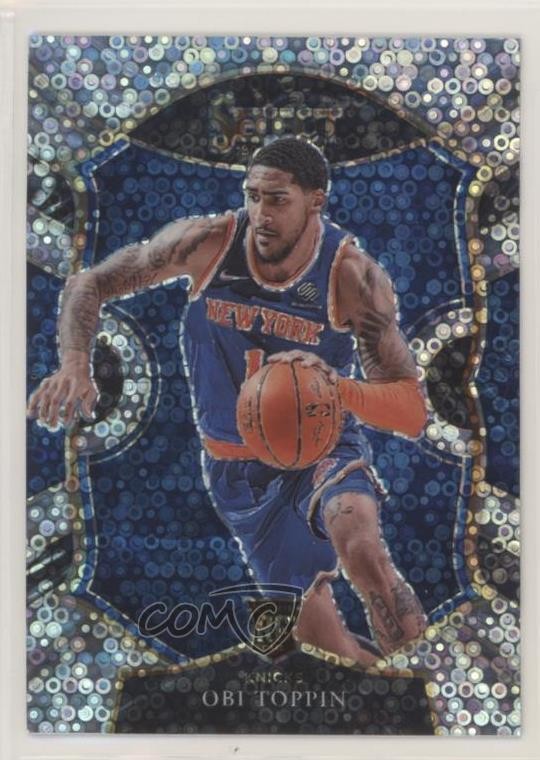 2020-21 Panini Select Concourse Disco Prizm Obi Toppin #68 Rookie RC 02ez