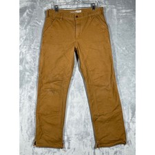 Carhartt BN3334 M Relaxed Fit Rugged Flex Duck Double Front Pants 34x32 Brown