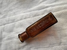 Antique McKesson & Robbin Co. Amber Glass Pharmaceutical Apothecary Bottle