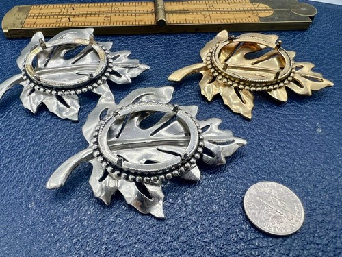 3 Vintage 20 X 30mm Oval Settings Brooch Pin Blanks Bezel Findings Jewelry Maker
