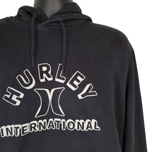 Hurley International Hoodie Pullover Sweatshirt Long Sleeve Black Mens XL