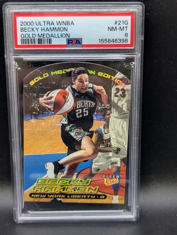 2000 Ultra WNBA Becky Hammon Rookie Gold Medallion PSA 8 #21G