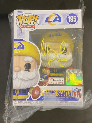 #ad Orlando Pace Autographed Los Angeles Rams Santa Funko Pop #195 Schwartz COA $49.99