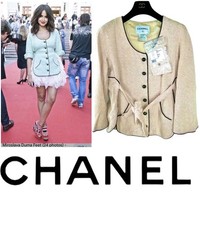 6K Chanel Vintage 2012 Pink Tweed Logo Dress Jacket 38 40 42 6 8 Top Coat S M L