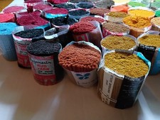 Vintage Rug Yarn Lot, Spinnerin Dexters Leewards Pre-Cut Rug Yarn Lot Latch Hook