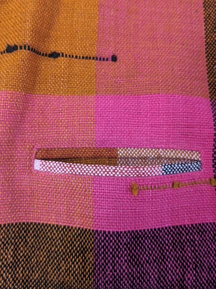 Casacos femininos Ana's Fashions rosa multicoloridos bordados artísticos tamanho M - Imagem 3 de 4