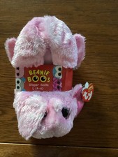 Beanie BOOS 4-6 Large Children’s Slipper Socks Pink Named Ellie New