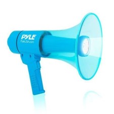 Pyle Waterproof Megaphone PA Bullhorn Speaker with Siren Alarm  LED Light