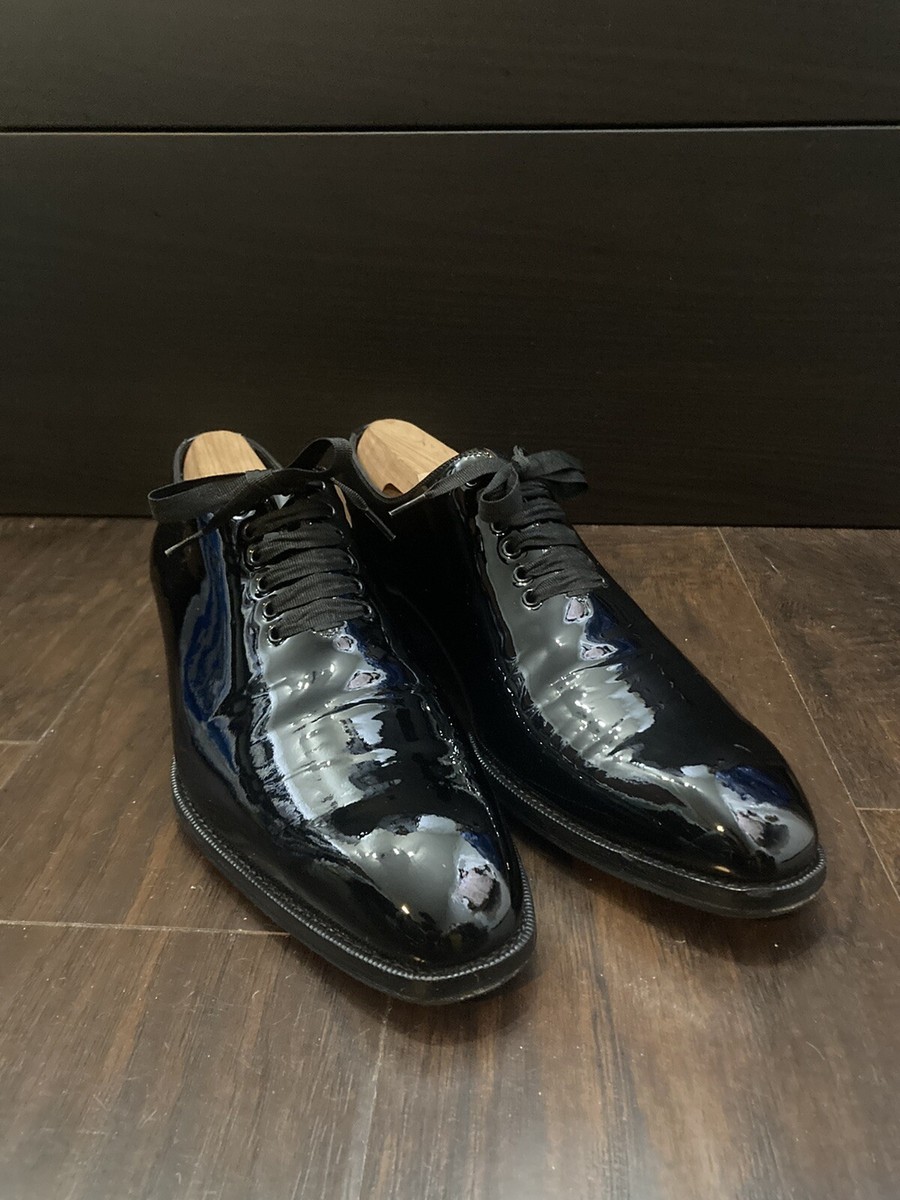 $1,865 TOM FORD Elkan Formal Wholecut Black Patent Leather Dress Shoes Silk  Lace | eBay