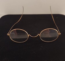 Antique 10K GF Gold Filled Wire Rim Glasses With Case