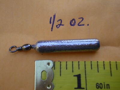 50 PCS. BOTTOM BOUNCER PENCIL SINKER 1/2 OZ. W/#7 BLACK BARREL SWIVEL