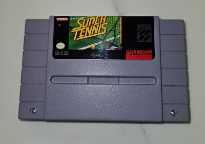Super Tennis - SNES Game, Tested, Works, Super Nintendo, Cartridge Only *CLAEN*