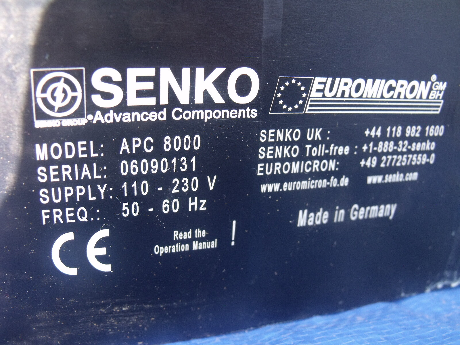 Senko Euromicron Model APC 8000 Fiber Optic Polishing Machine Touchscreen #3