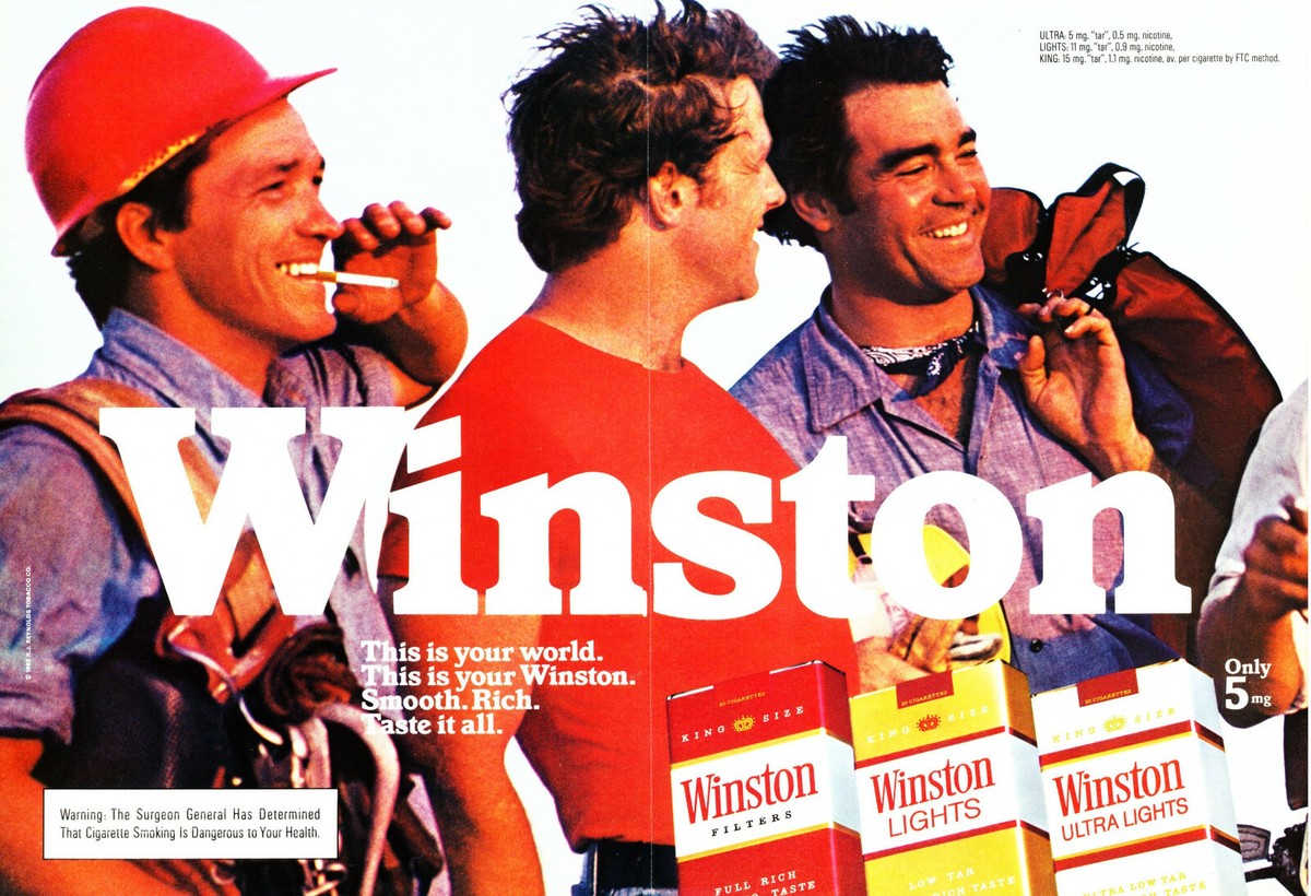 WINSTON CIGARETTE 2 PG AD #25 RARE 1982 VINTAGE OUT OF PRINT