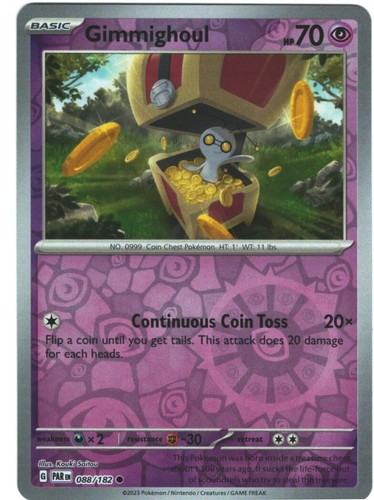 Reverse Holofoil - Pokemon Gimmighoul - 088/182 - Paradox Rift | eBay