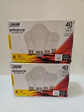 Lot of 8 40 W Feit Electric Enhance A19 E26 Bright White LED Bulb Daylight