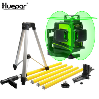 Huepar GF360G 3D Selbstnivellierenden laser GF360G mit/ohne 3,6m Teleskopstange