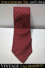 VINTAGE Strathmore All Silk Neck Tie Made in USA Fabric from Italy 100 Silk