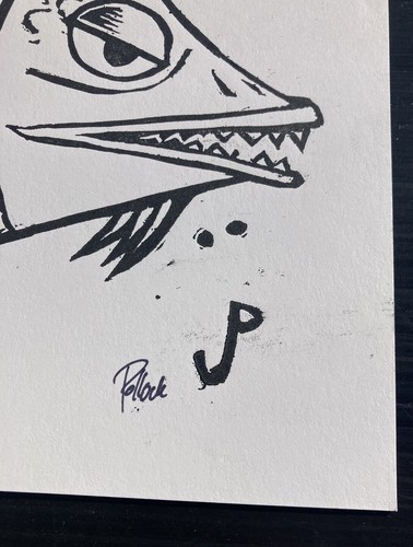 White Fish ๐ Limited Art Print Signed by Jim Pollock #โd /300 - Picture 3 of 4