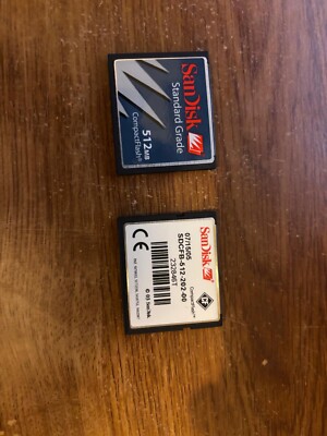 Sandisk  Standard Grade 512MB Compact Flash CF Card  SDCFB-512-202-00