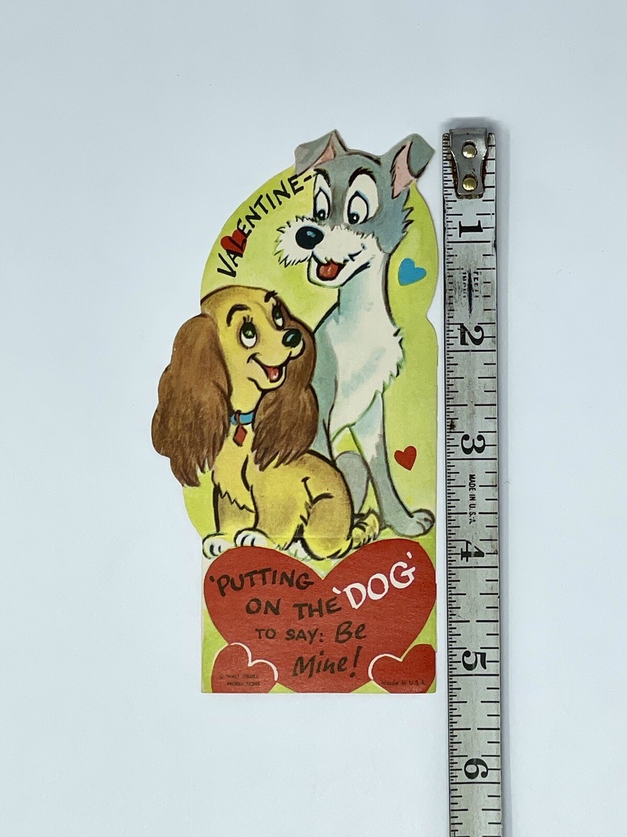 Vintage Disney Valentine's Day Card Lady And The Tramp | eBay