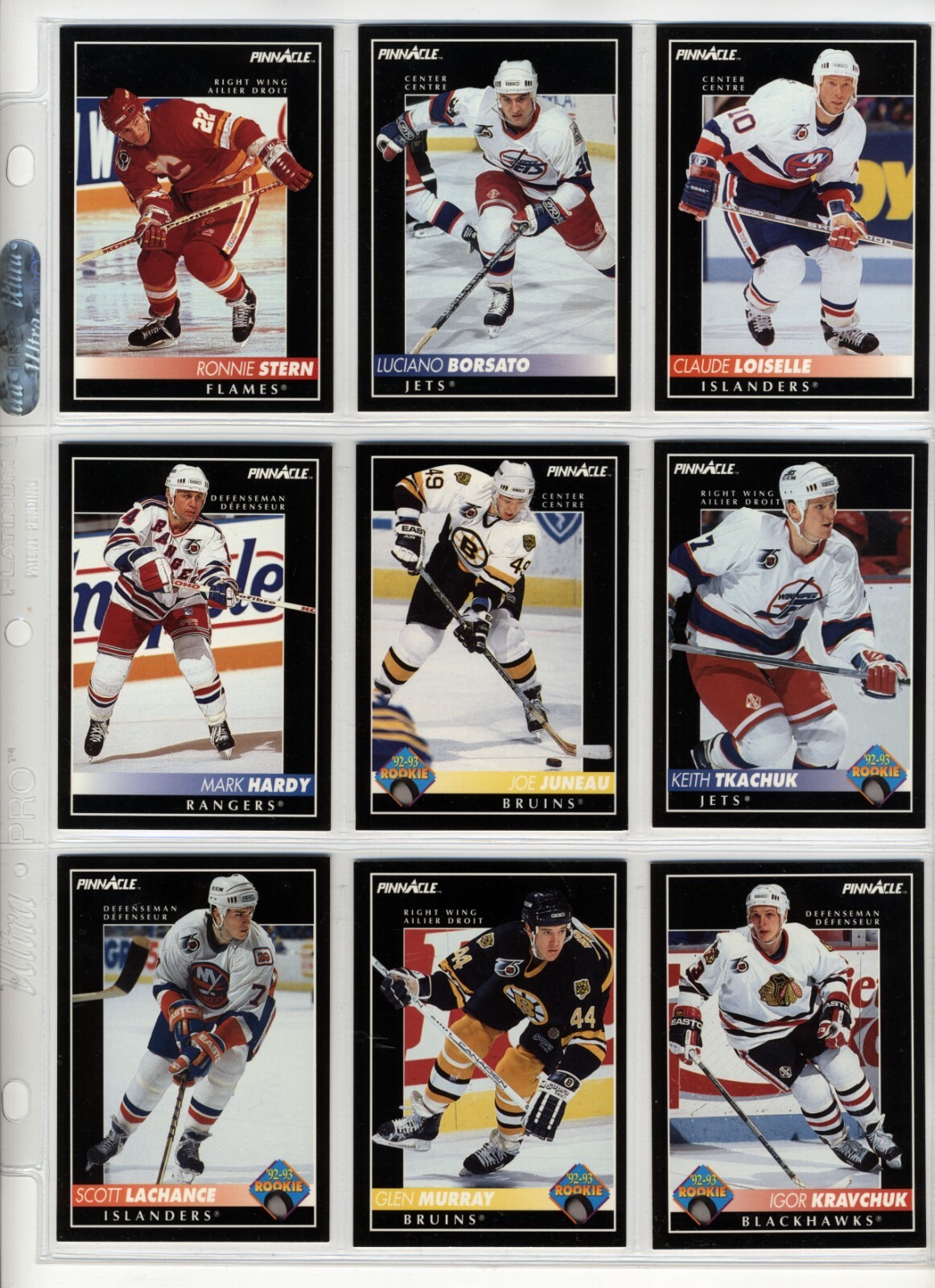 Hockey Pinnacle Canadian 1992-93  Cards Choose Upick from list (217-420)
