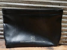 Vintage FUNK'S G HYBRID SEED CORN Salesman Black Vinyl Sack Bag Files Samples