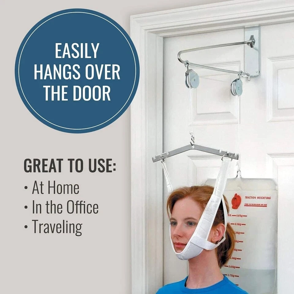 Dispositivo de tracción de cuello cervical DMI sobre la puerta para fisioterapia ayuda Foto 4 de 4