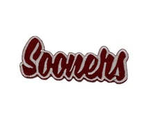 Oklahoma Sooners 3” X 1.5” Patch Iron On Embroidered Boomer