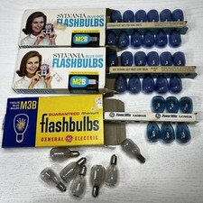 Vintage Sylvania Blue Dot M2B - GE M3B Blue - Sylvania Clear M2 36 Bulbs Total