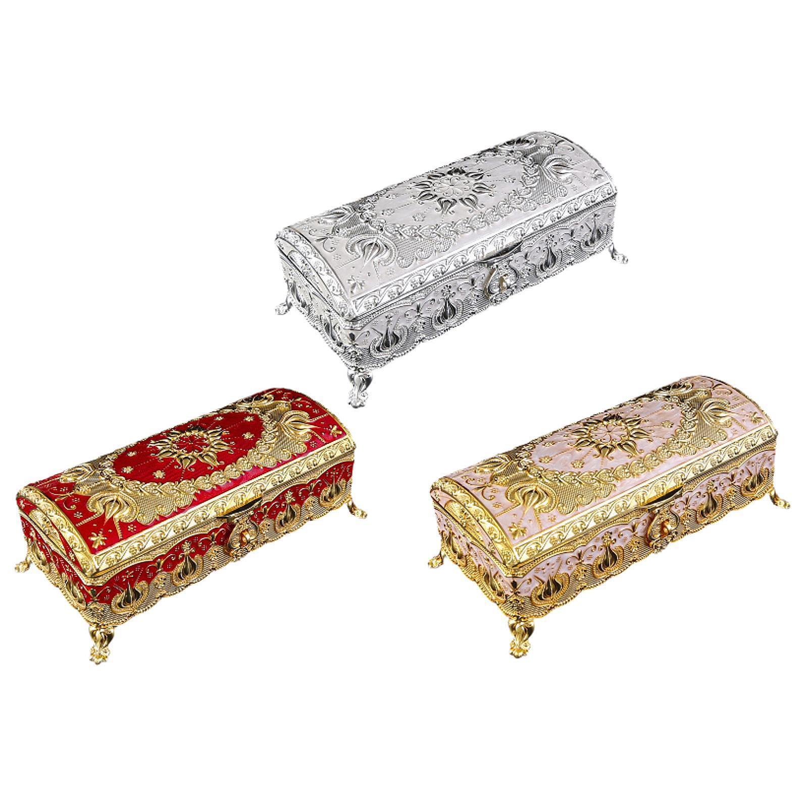 Metal Jewelry Box for Women Jewelry Storage Box for Ear Studs Brooches