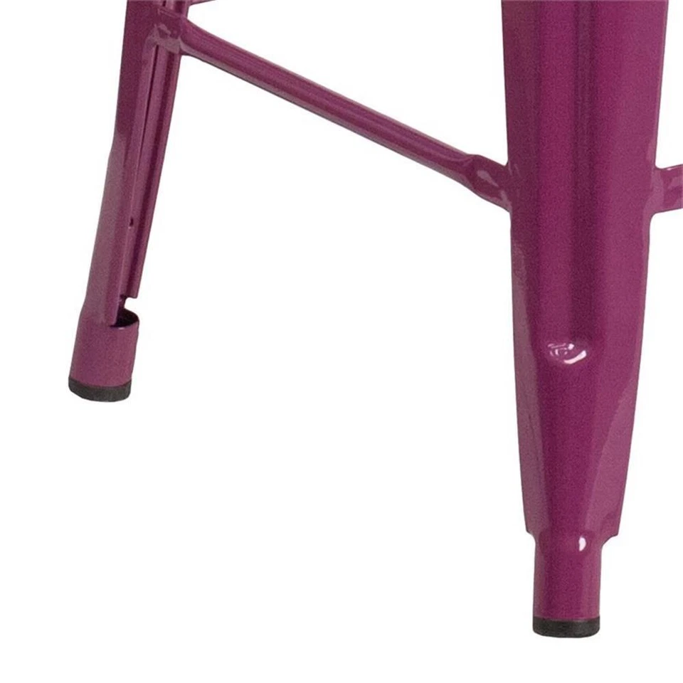 Flash Furniture 24" Metal Backless Counter Stool in Purple - Image 4 of 4