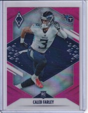2021 Panini Phoenix Pink #151 Caleb Farley Tennessee Titans ROOKIE CARD 079/199