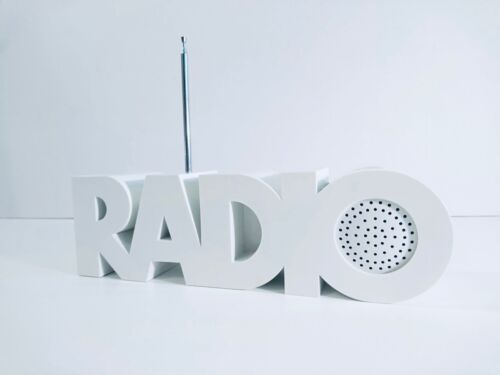 Rare Retro RADIO design white transistor radio “RADIO” AM FM Space age - Bild 2 von 12