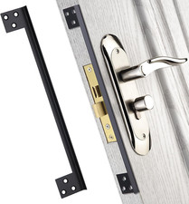 Door Latch Guard Home Security Door Lock Plate, Outswing Door Security Protector