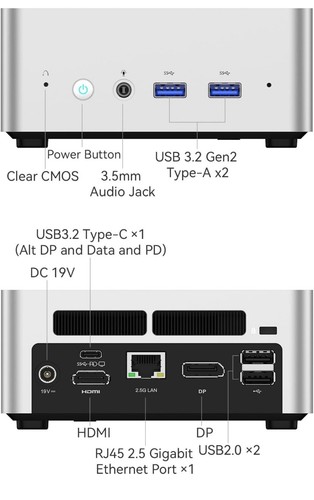 MINISFORUM UN1290 Mini PC Core i9-12900HK , 32 GB RAM 1 TB - Picture 6 of 13