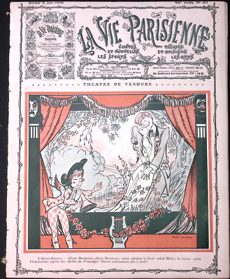 La Vie Parisienne Magazine 4 Juin 1910 Morin Verdue Theater Art Nouveau