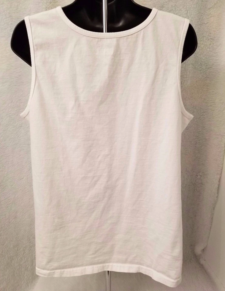 Basic Editions Womens Shirt Top Blouse Size L Large White - Image 3 of 3