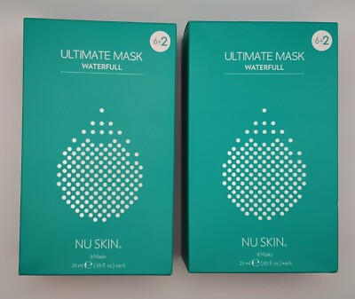 Nu Skin Ultimate Mask Waterfull New sealed 2 pack(16 Masks)Exp 2027 FREE SHIP
