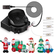 Air Blower Fan for Inflatables, 12V 0.8A Replacement Blower Fan with 1.0A Ada...