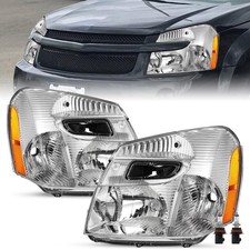 Fit for 2005-2009 Equinox Headlight Assembly LH RH with Bulbs OE Style